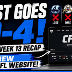 CFL Week 13 recap thumbnail featuring “East Goes 0-4,” the new CFL website, and The Analyst Desk logo.