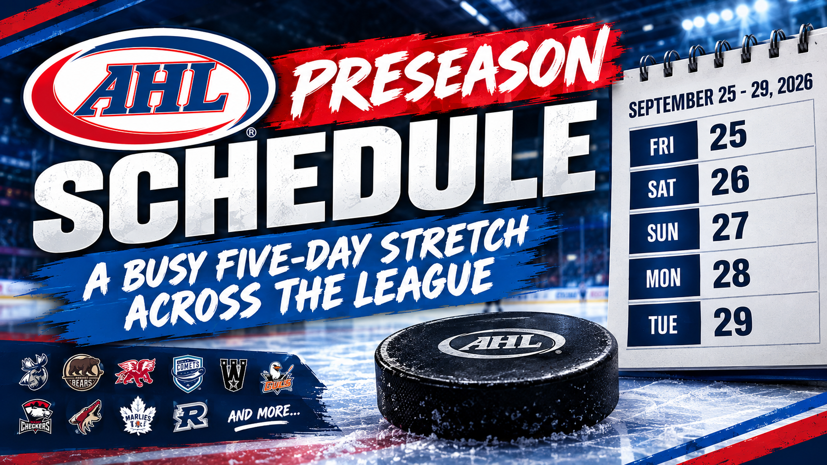 AHL Pre-Season Schedule