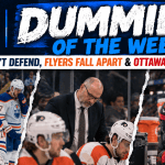 Dummies of the Week featured image from The Analyst Desk featuring Edmonton Oilers goaltending struggles, Rick Tocchet and the Philadelphia Flyers, and the Ottawa REDBLACKS' collapse.